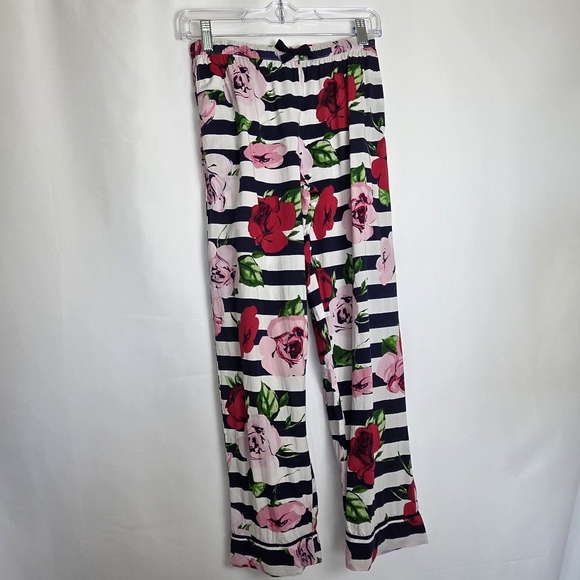 Kate Spade Dream A Little Dream Rose Striped Floral Pajama Set Small - Picture 10 of 16